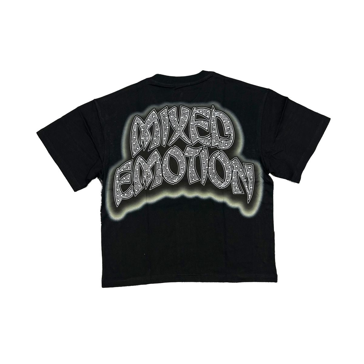 Mixed Emotion Seaside Rhinestone Tee Black