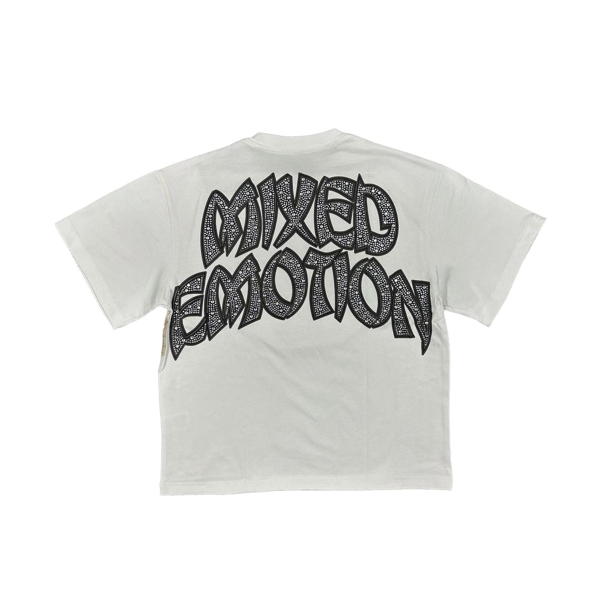Mixed Emotion Arch Angel Rhinestone Tee White