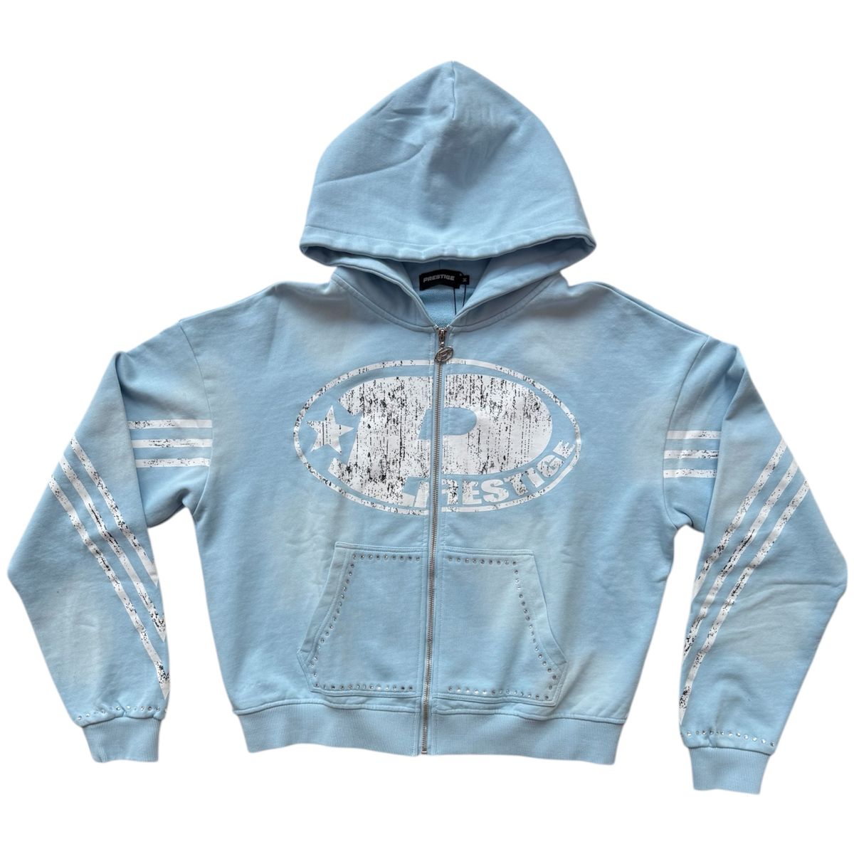 Prestige Co. Big "P" Zip Up Hoodie Sky Blue