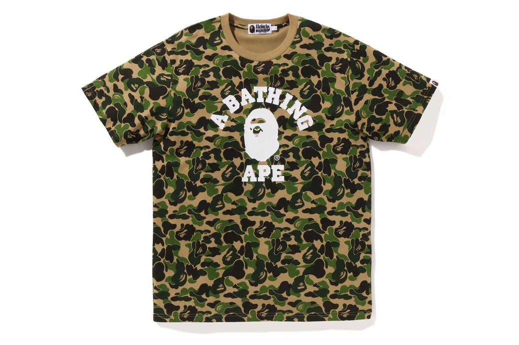 BAPE ABC Green Camo College Tee Green