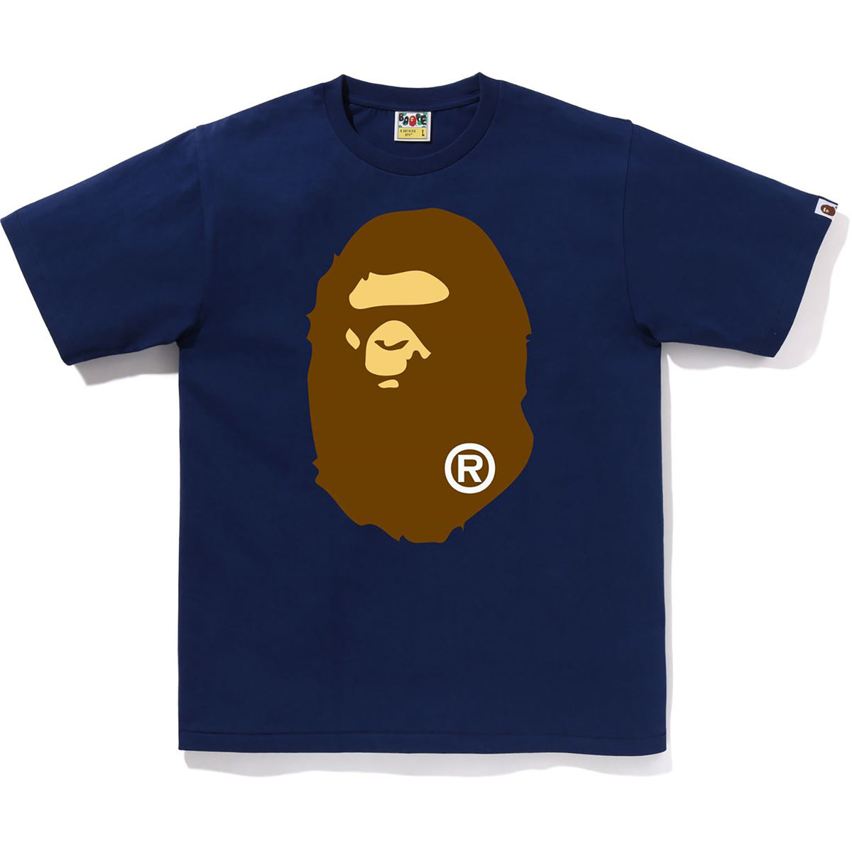 BAPE Brown Big Ape Head Tee Navy