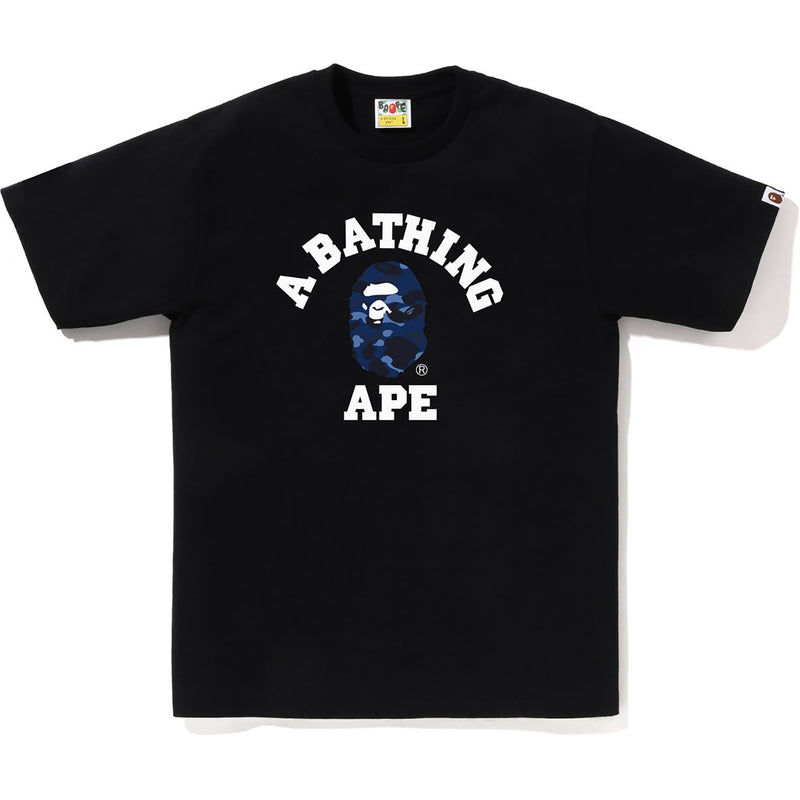 BAPE Navy Camo College Tee Black