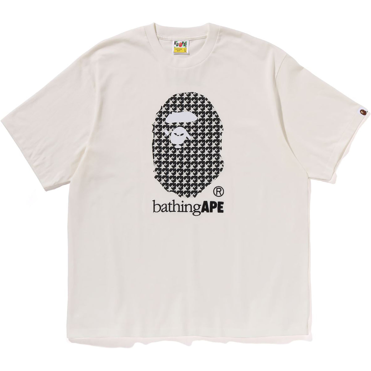 BAPE Houndstooth Bathing Ape Tee Cream