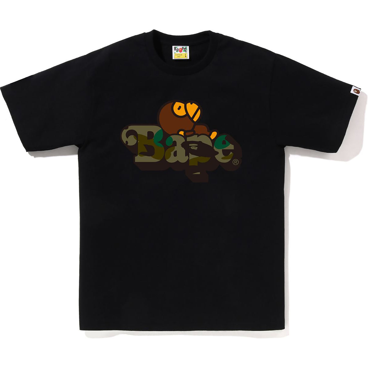 BAPE 1st Camo Milo on BAPE Tee Black
