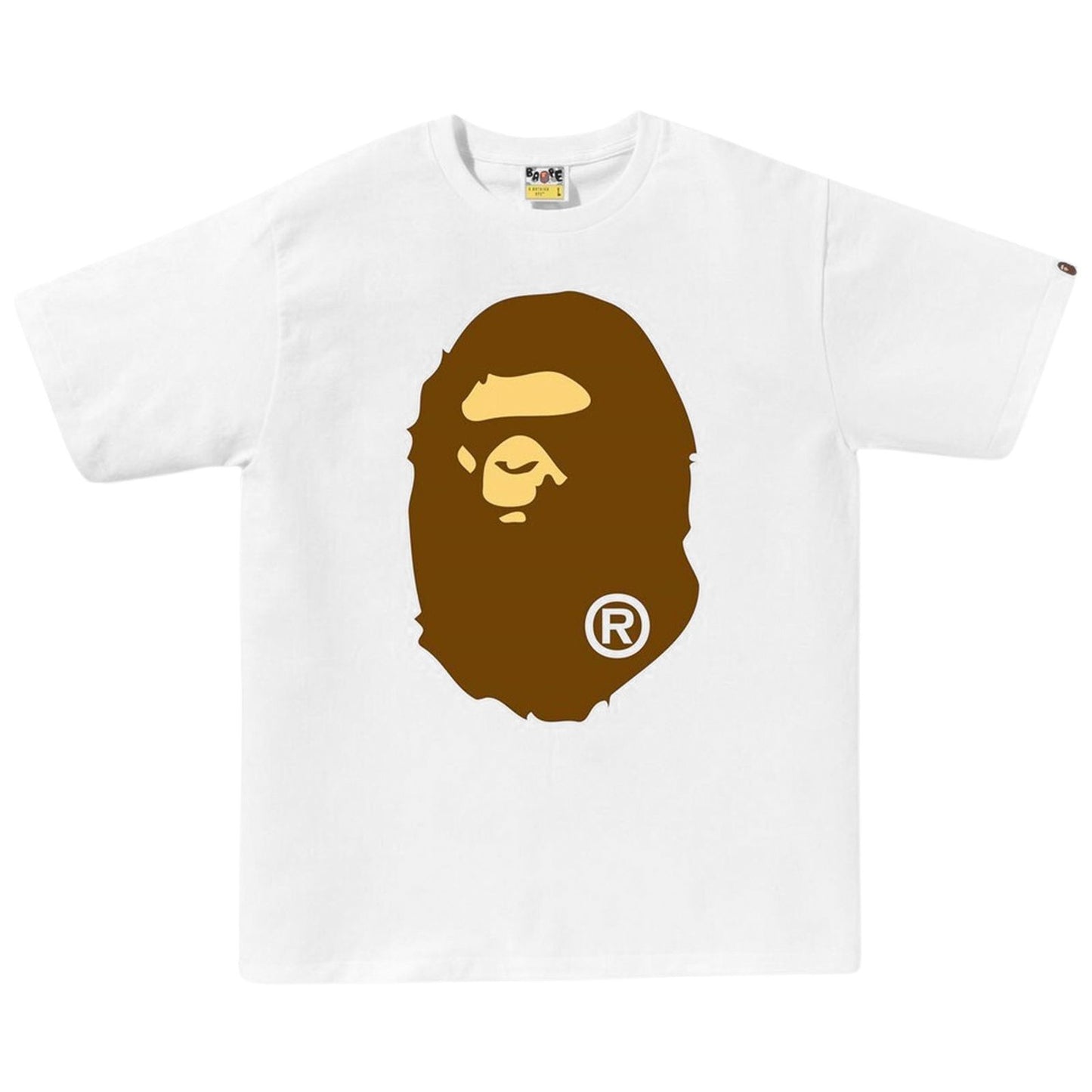 BAPE Brown Big Ape Head Tee White