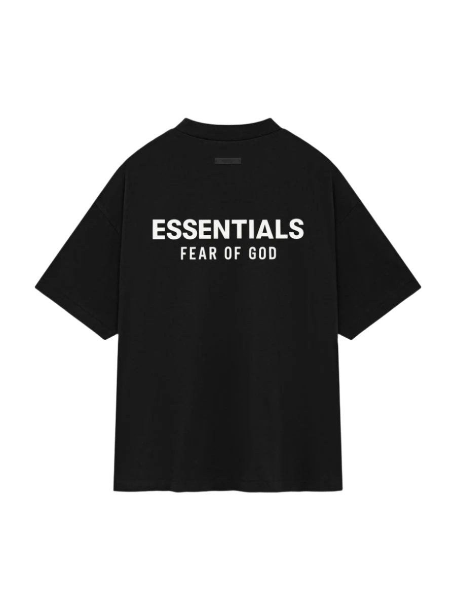 Fear of God Essentials Jersey Tee Jet Black SS25