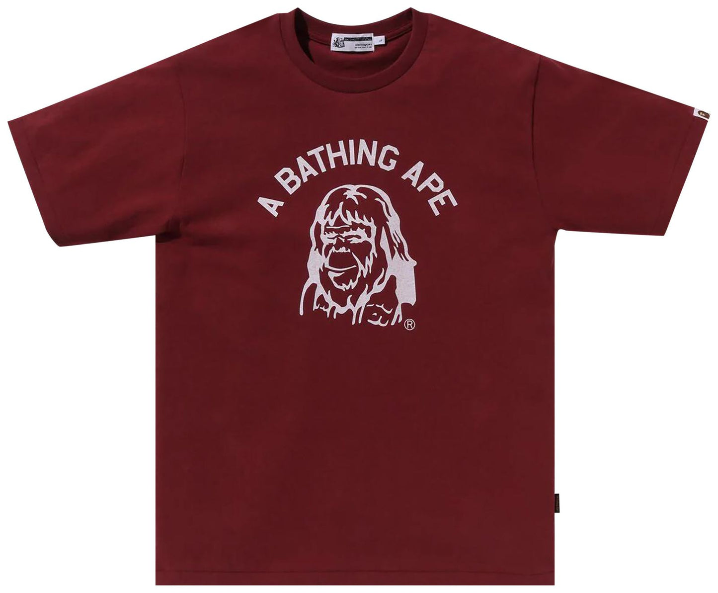 BAPE Archive Graphic Ape Head Tee Burgundy