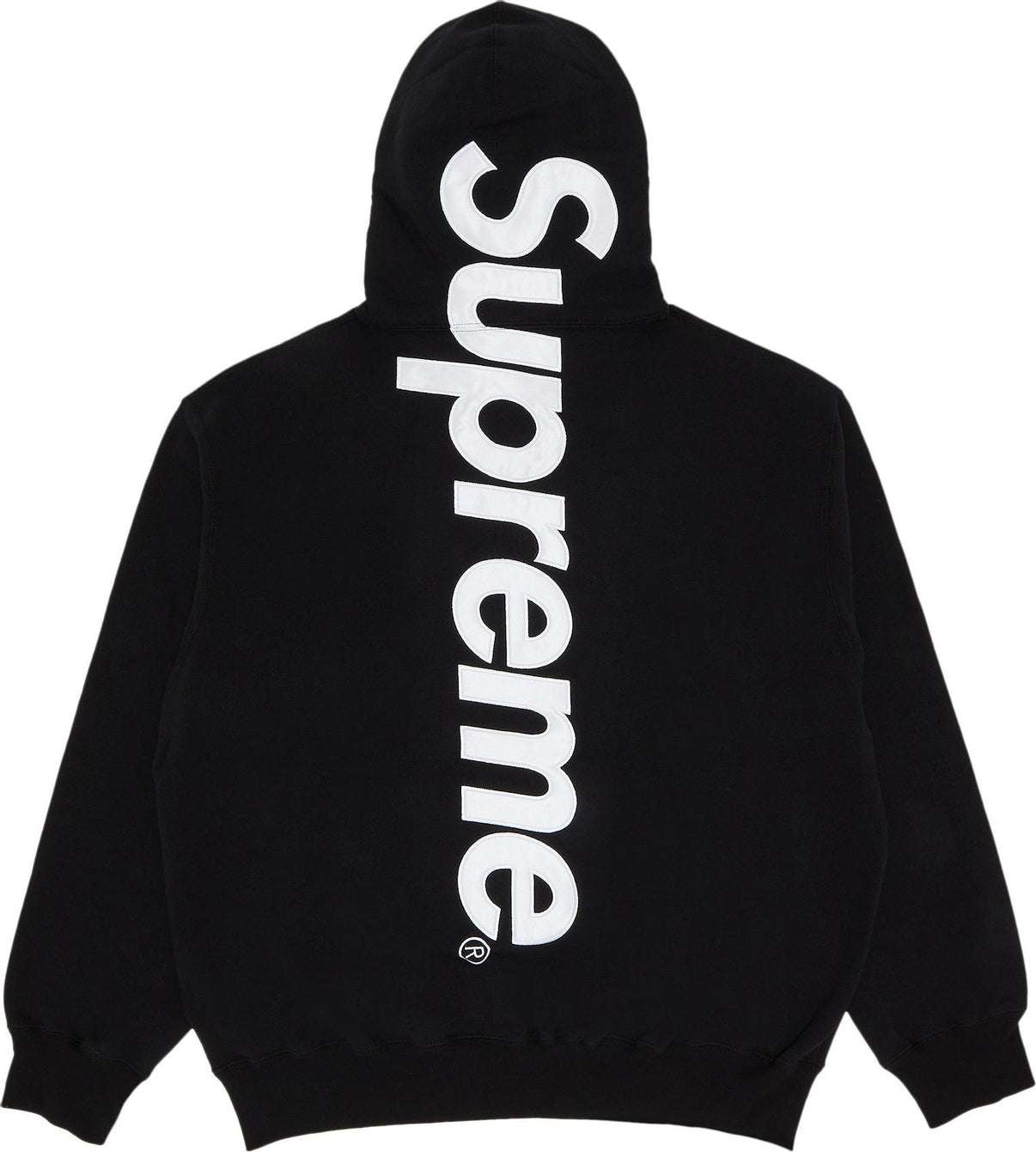 Supreme Satin Applique Hoodie (FW24) Black