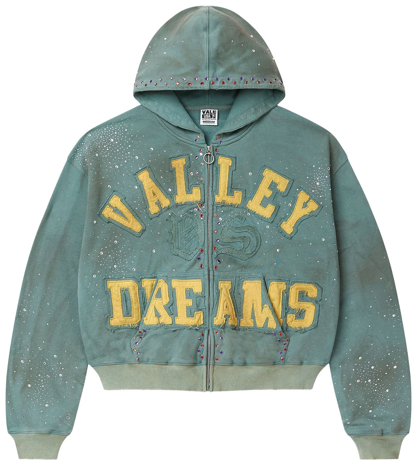 VALE Forever Bank Zip Up Hoodie Dark Mint