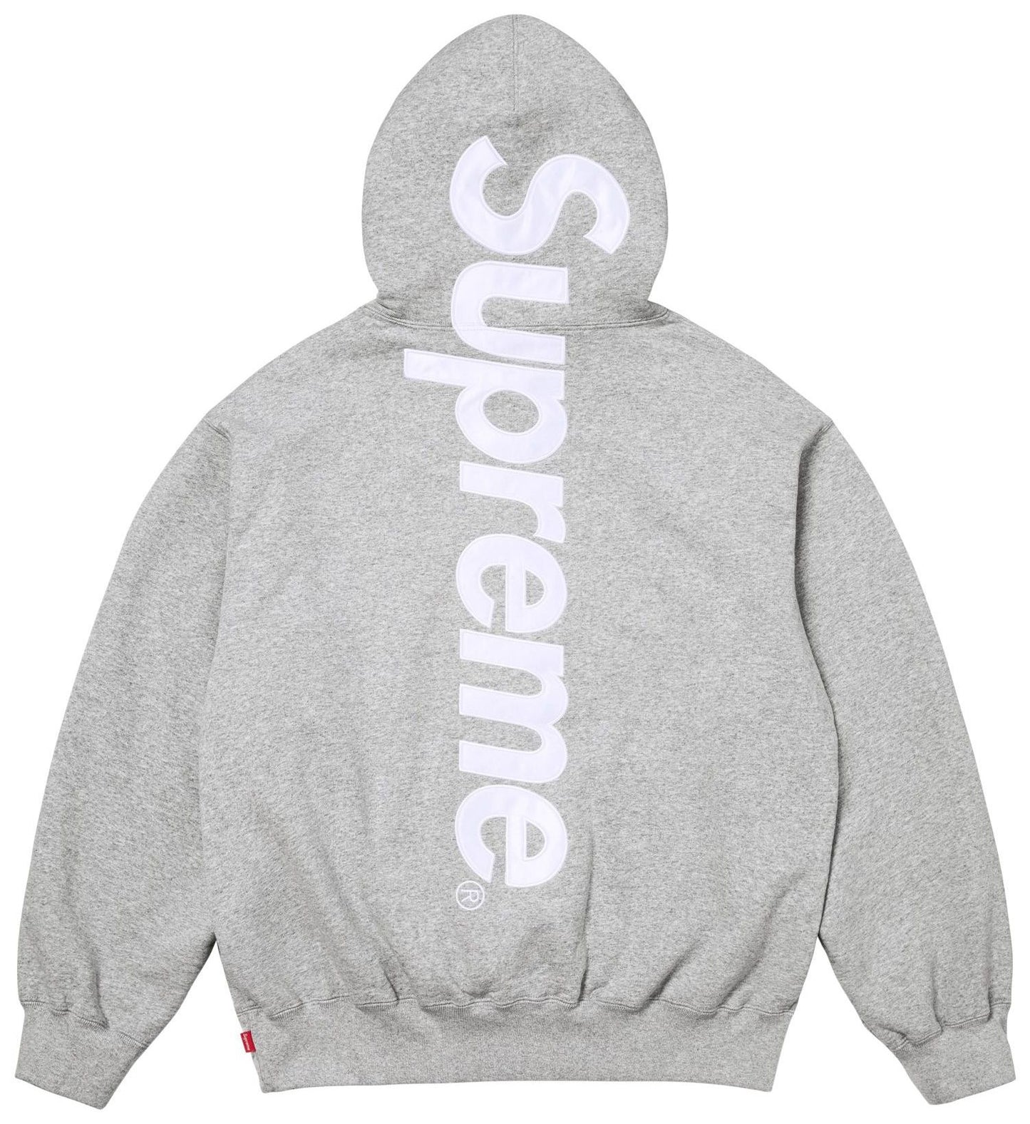 Supreme Satin Appliqué Hoodie (FW25) Heather Grey