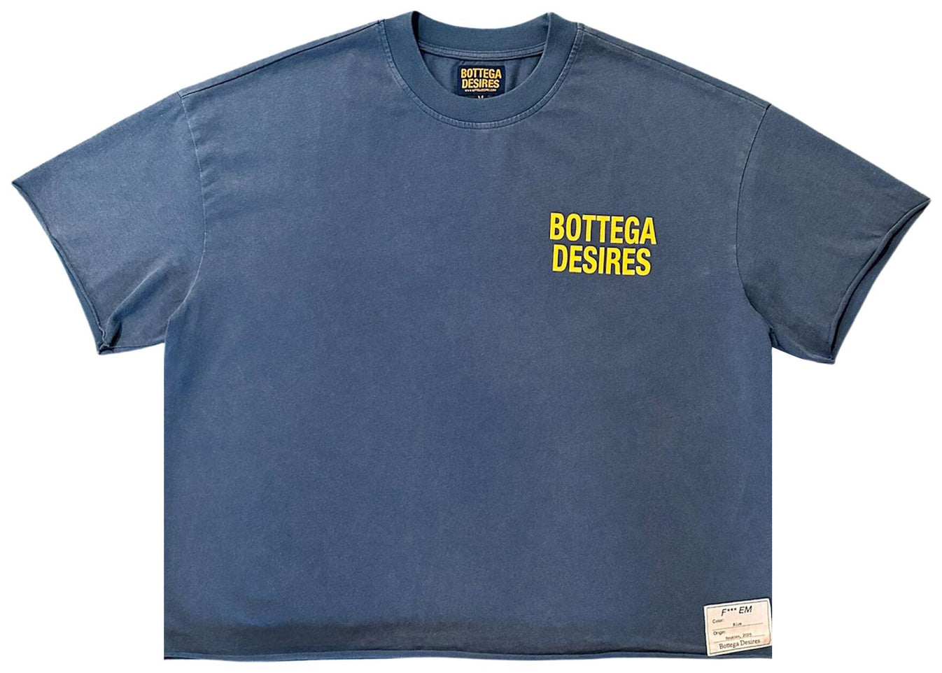 Bottega Desires Yellow F*ck Em Tee Navy