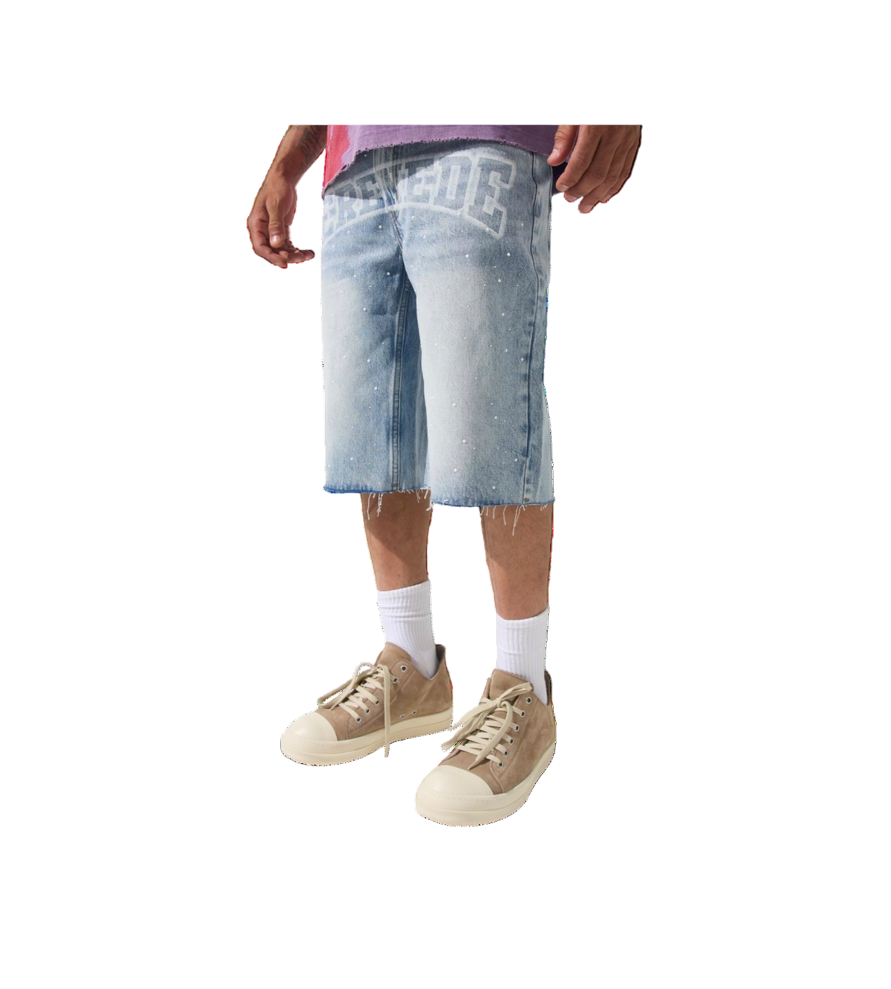 SERENEDE Dynasty Denim Shorts Light Blue