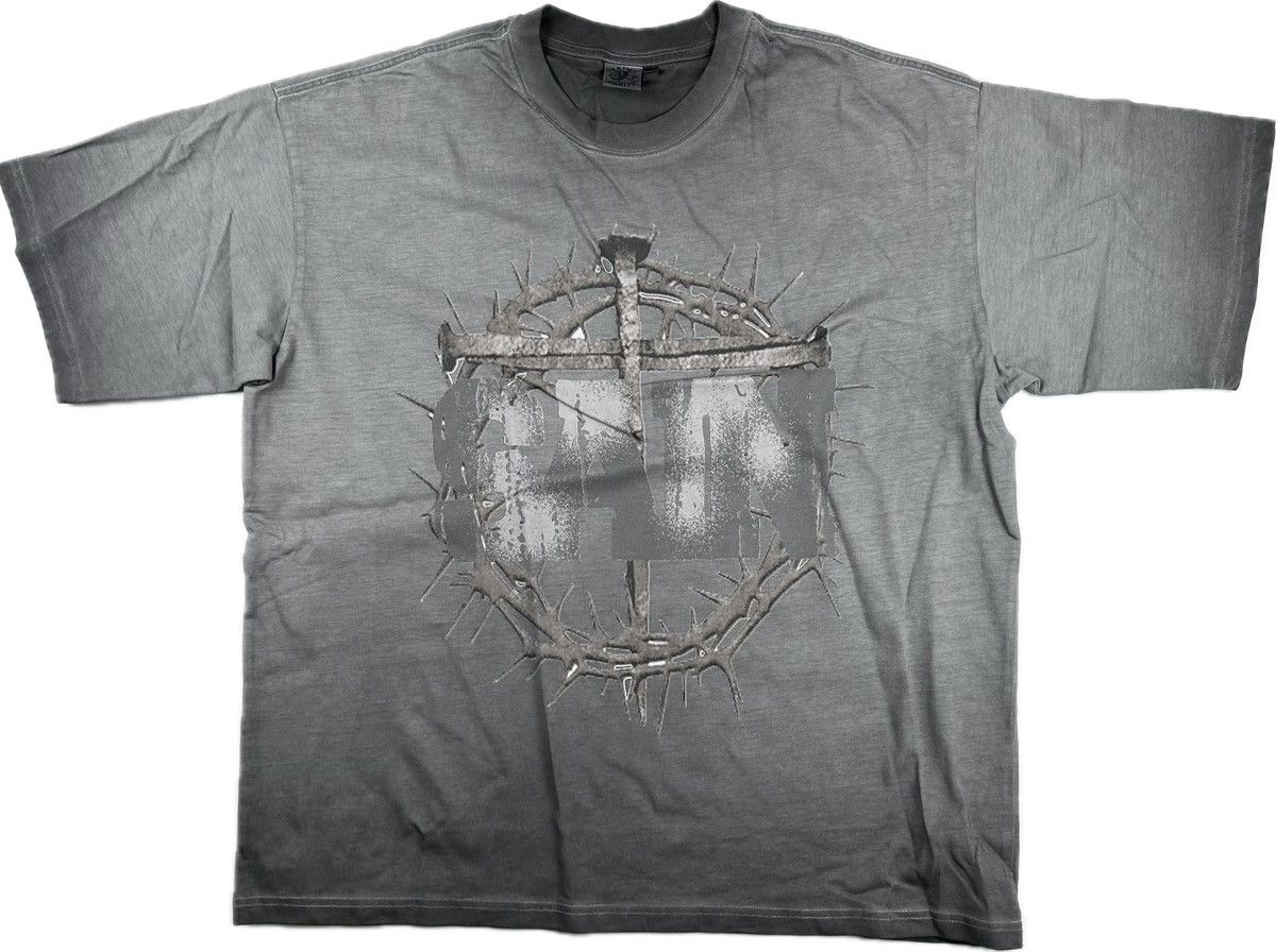 Saint Vanity SAINT Cross Tee Grey