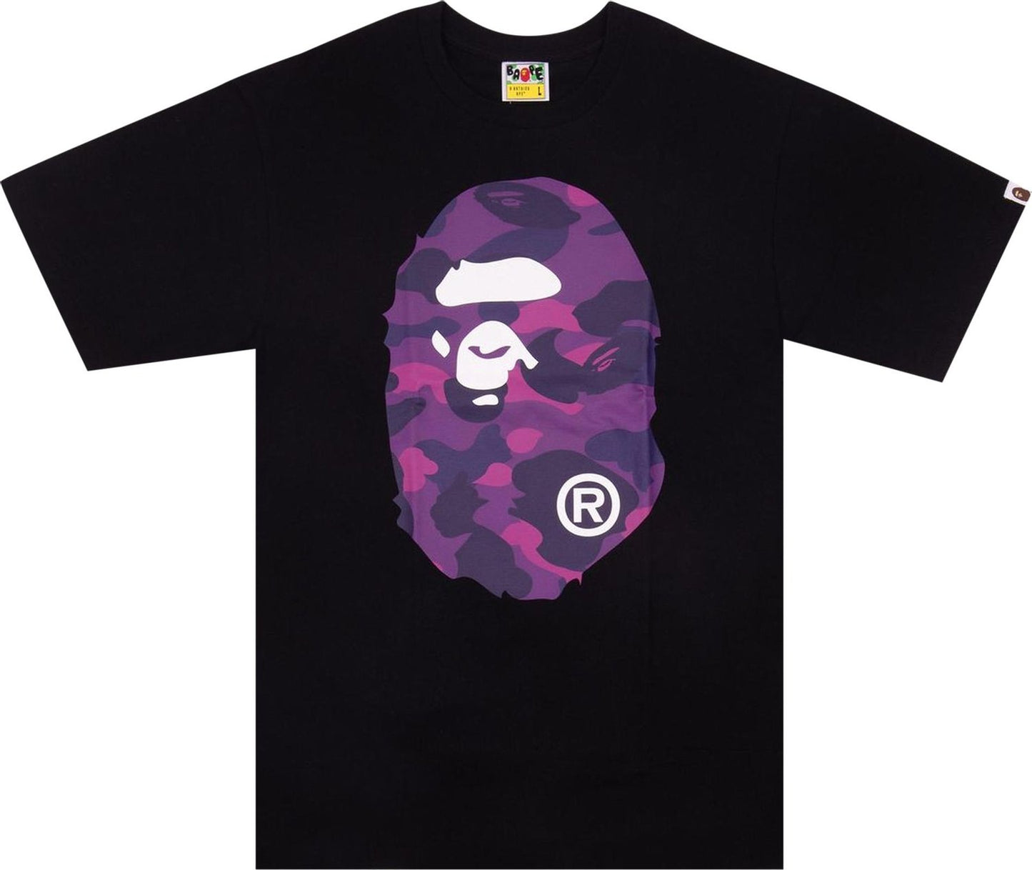 BAPE Big Head Purple Tee Black