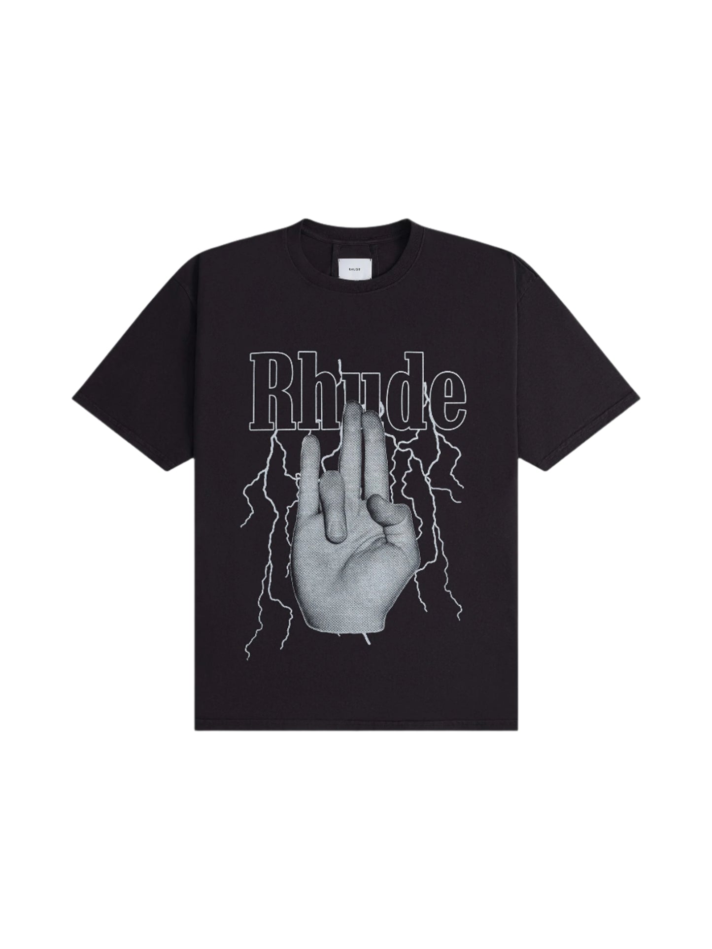 Rhude Shocker Hand Tee Black