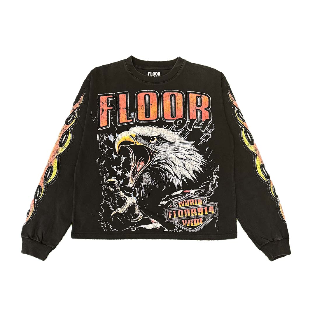 Floor914 Eagle Sky Striker Long Sleeve Tee Black