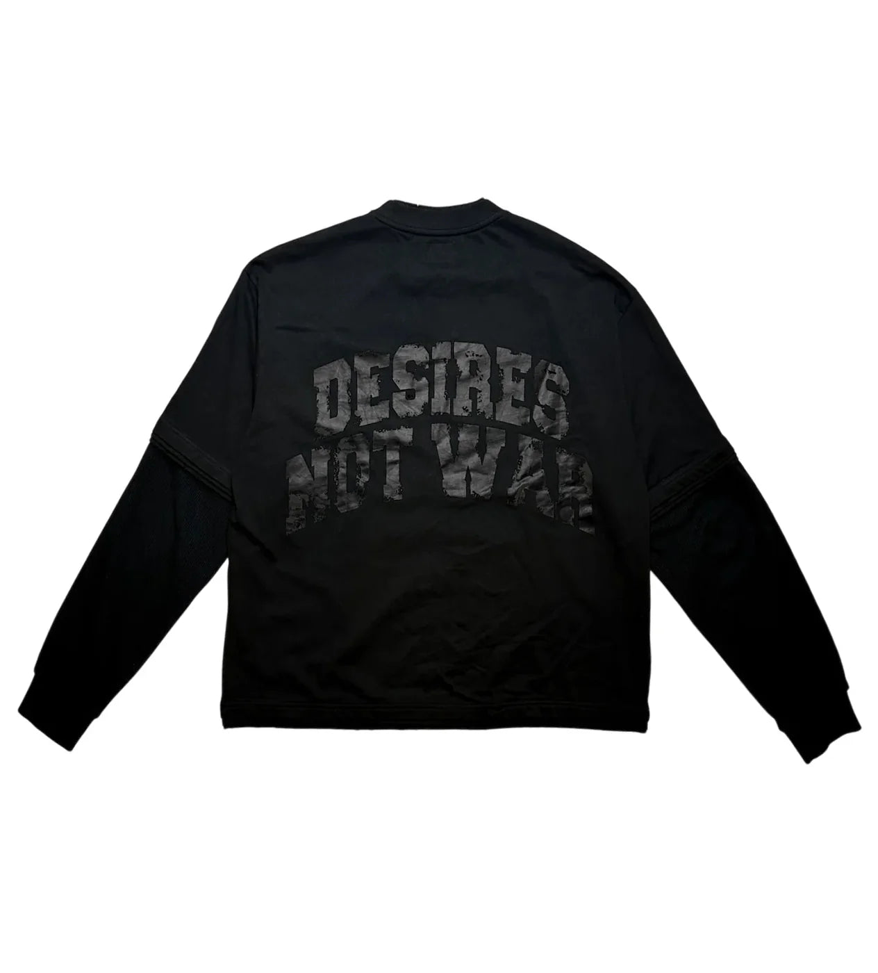 Bottega Desires War Long Sleeve Tee Black