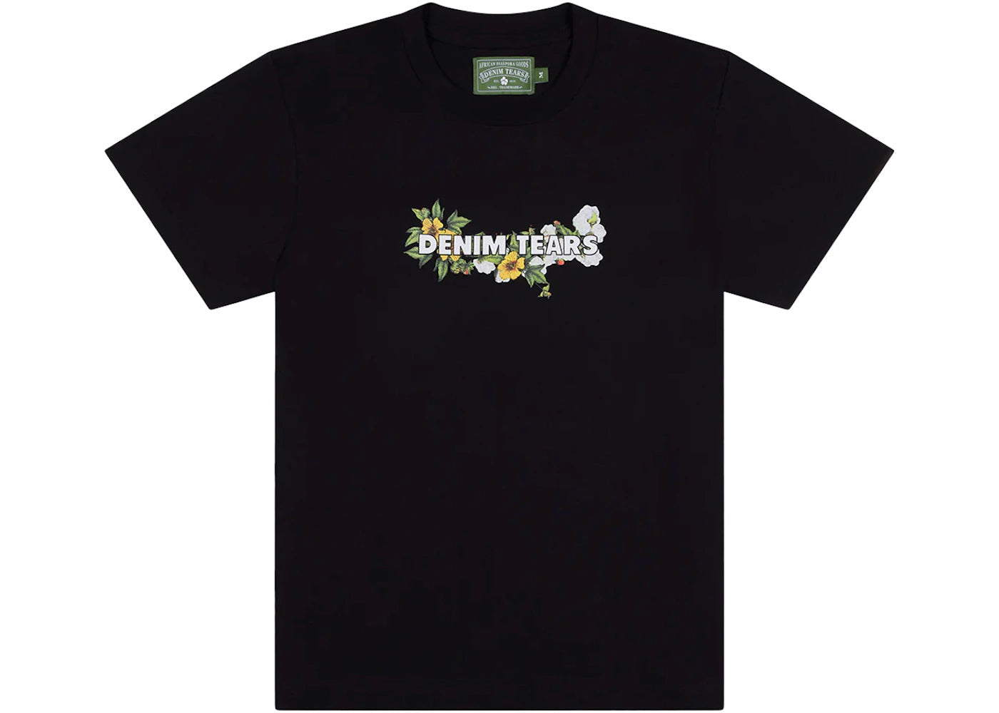 Denim Tears Floral Logo Tee Black