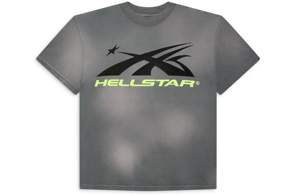 Hellstar Studios Core Gel Logo Tee Lime Green Grey