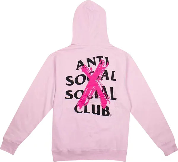 Anti Social Social Club Cancelled Hoodie Pink