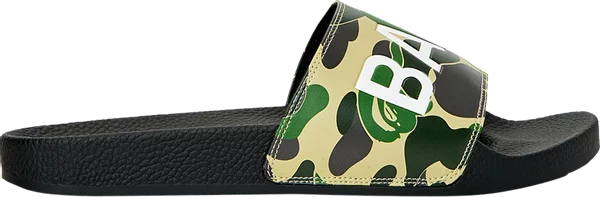 A Bathing Ape Green Camo Slide