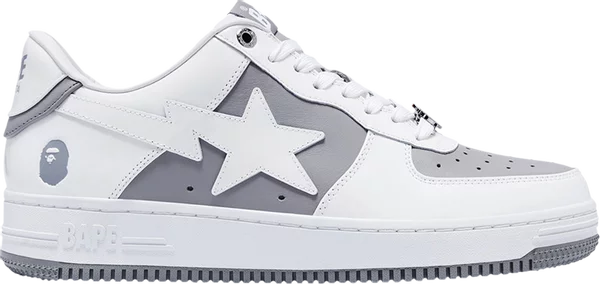 A Bathing Ape Bape Sta Patent Grey