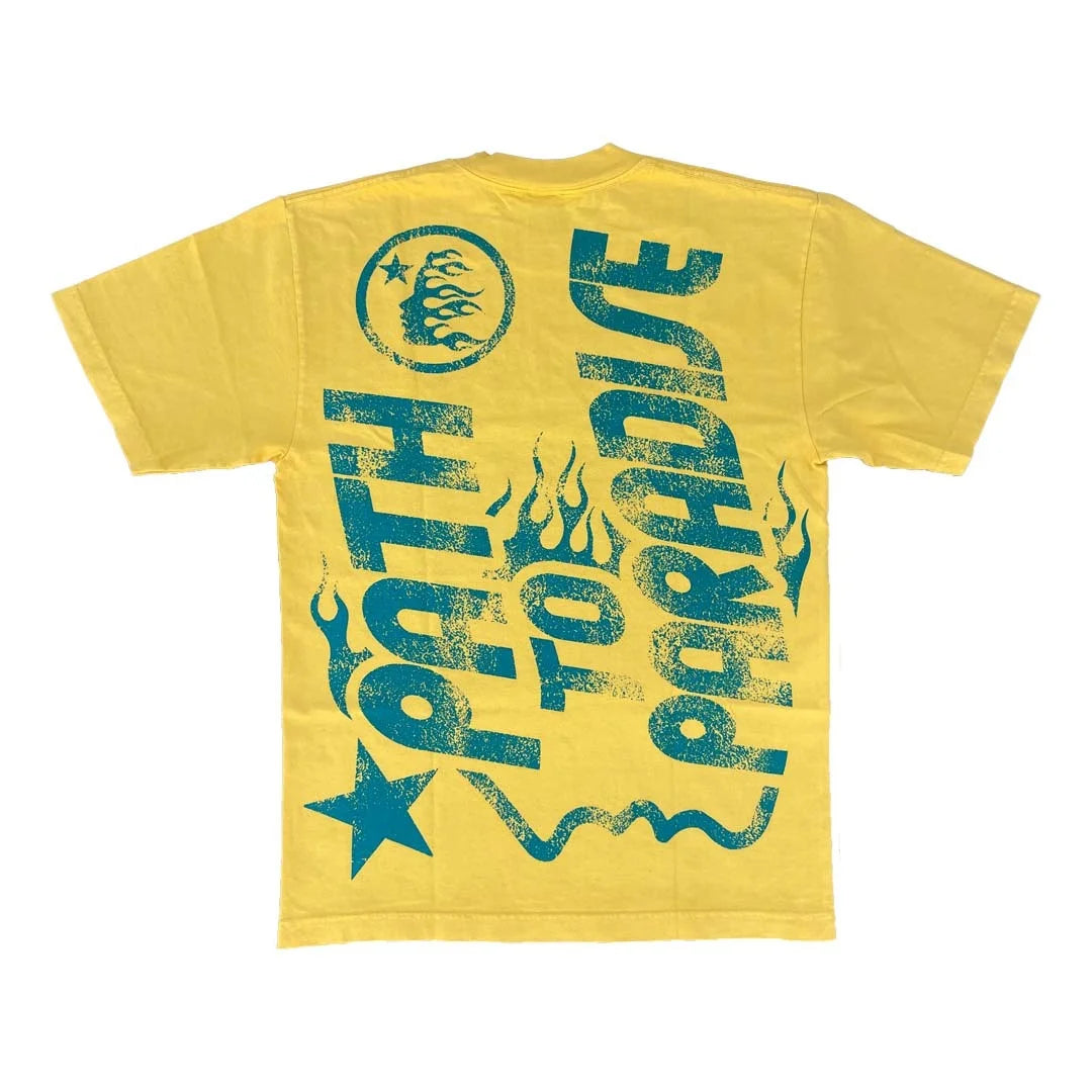 Hellstar Studios Jesus Emblem Tee Yellow Green