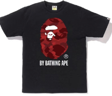 BAPE By Bathing Ape Red Camo Tee Black