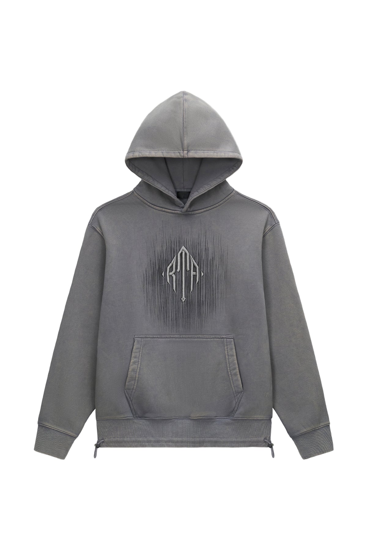 RTA Stone Etched Monogram Hoodie Grey
