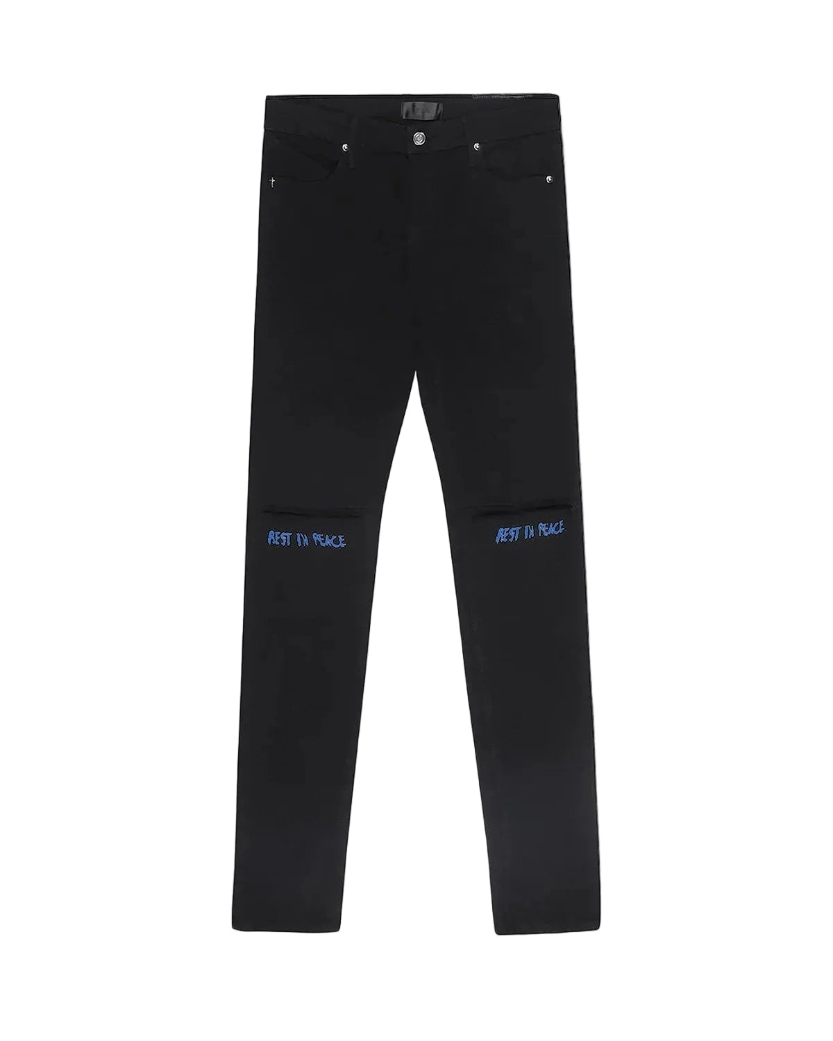 RTA Blue Bryant Rest In Peace Blue Black Jeans