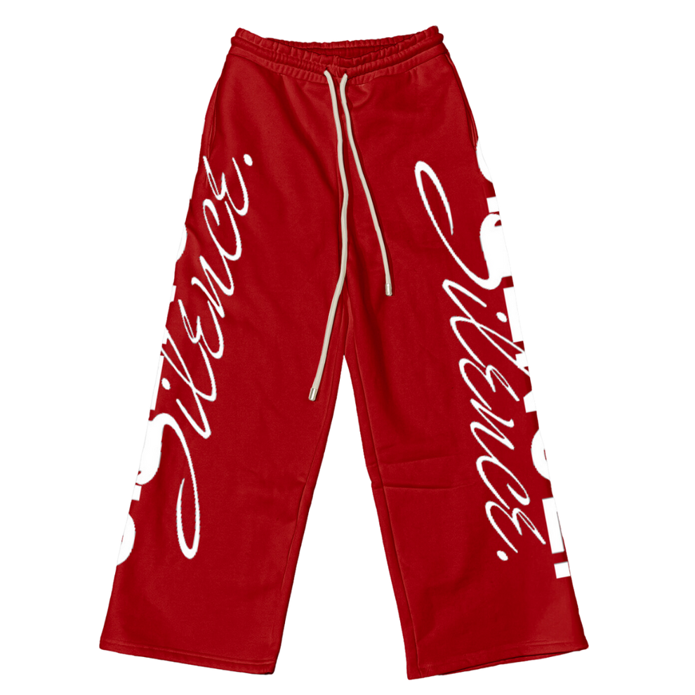 SILENCE 00verly Red Tears Sweatpants Red