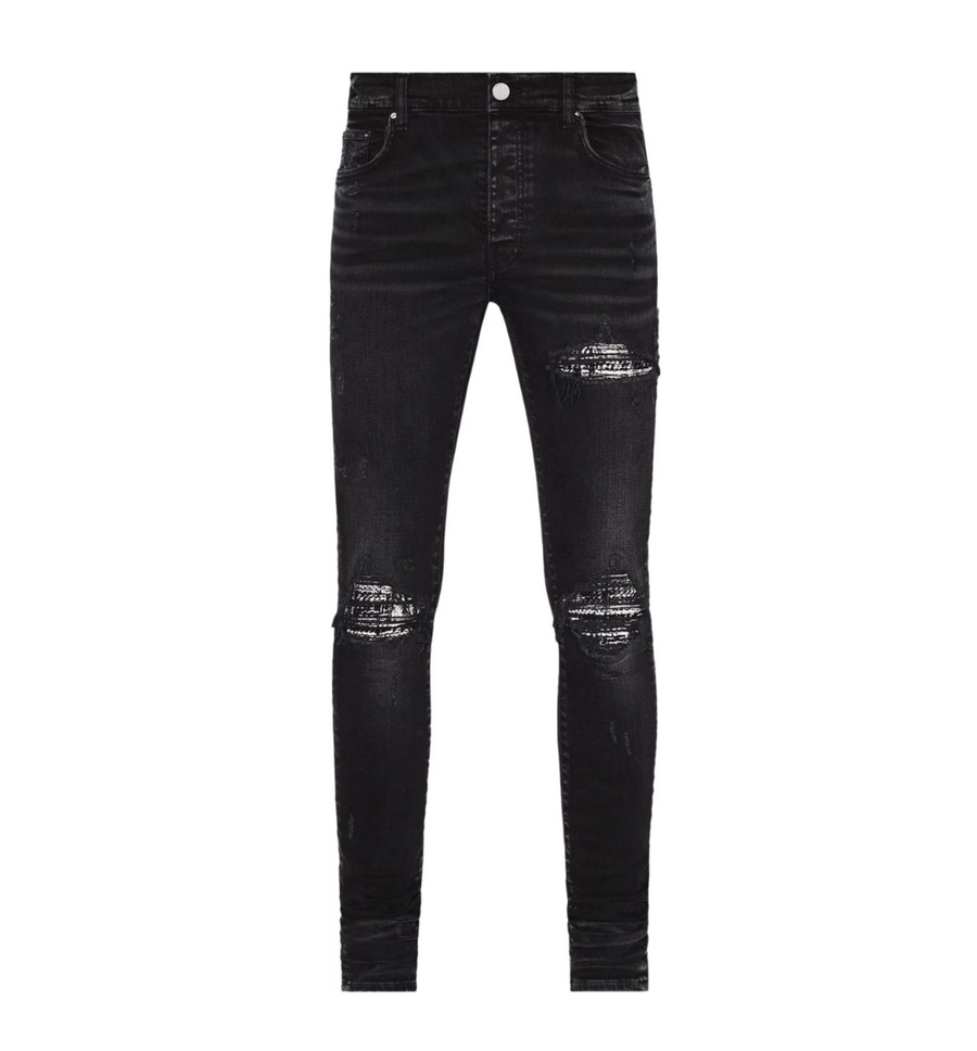 AMIRI MX1 Bandana Patch Aged Black Jeans