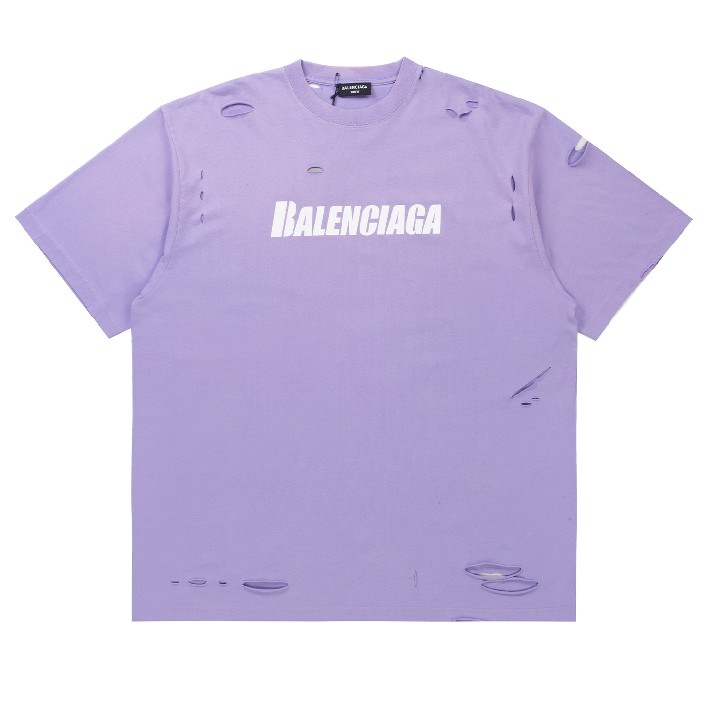 Balenciaga Caps Destroyed Tee Purple