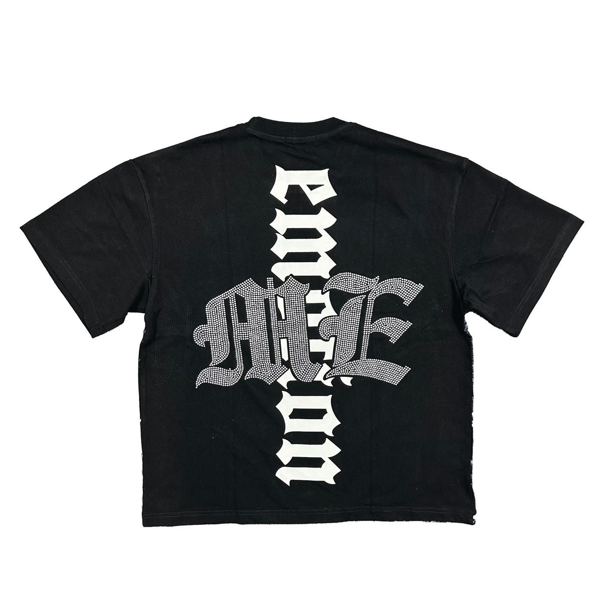 Mixed Emotion Astronaut Rhinestone Tee Black