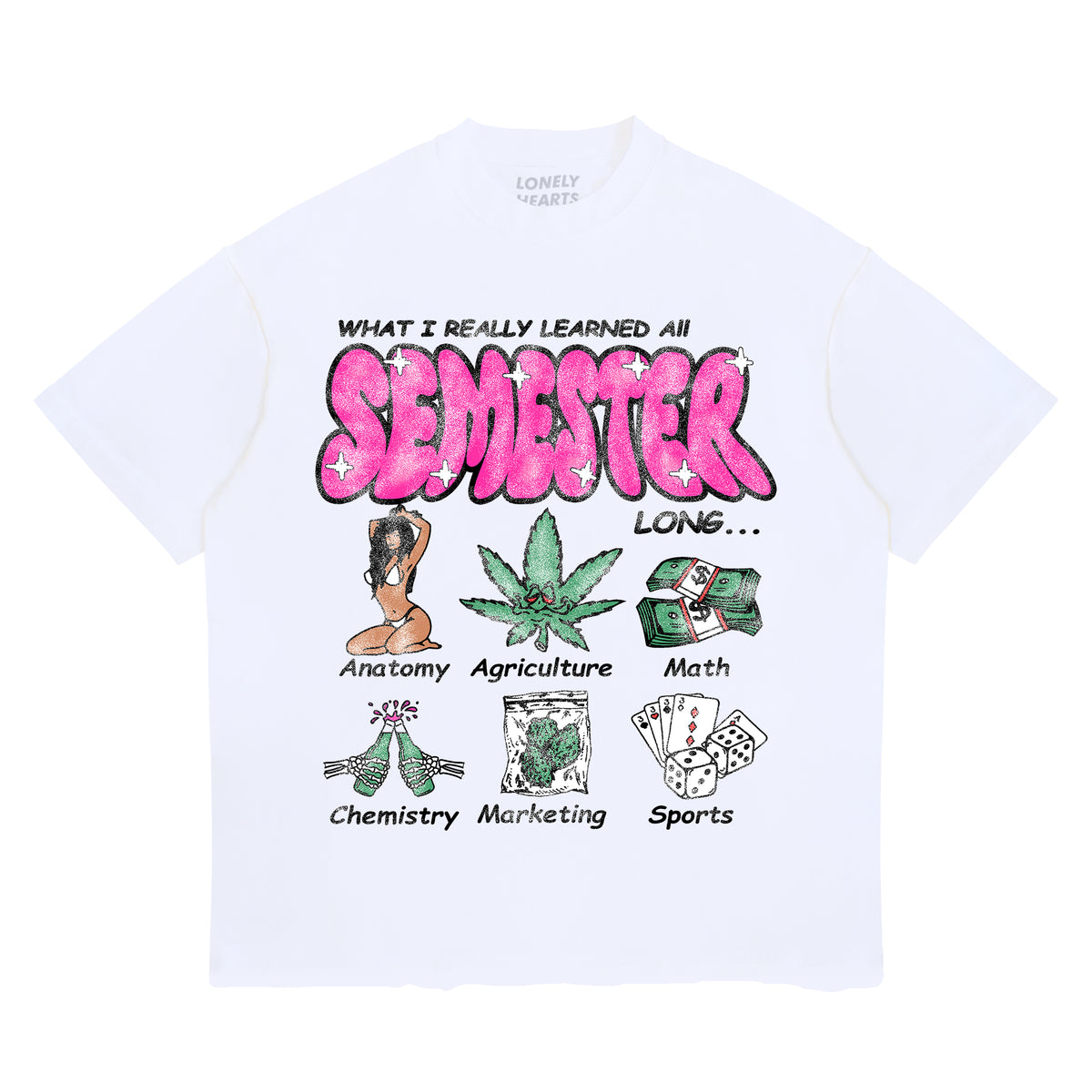 LHC What I Learned All Semester Tee White