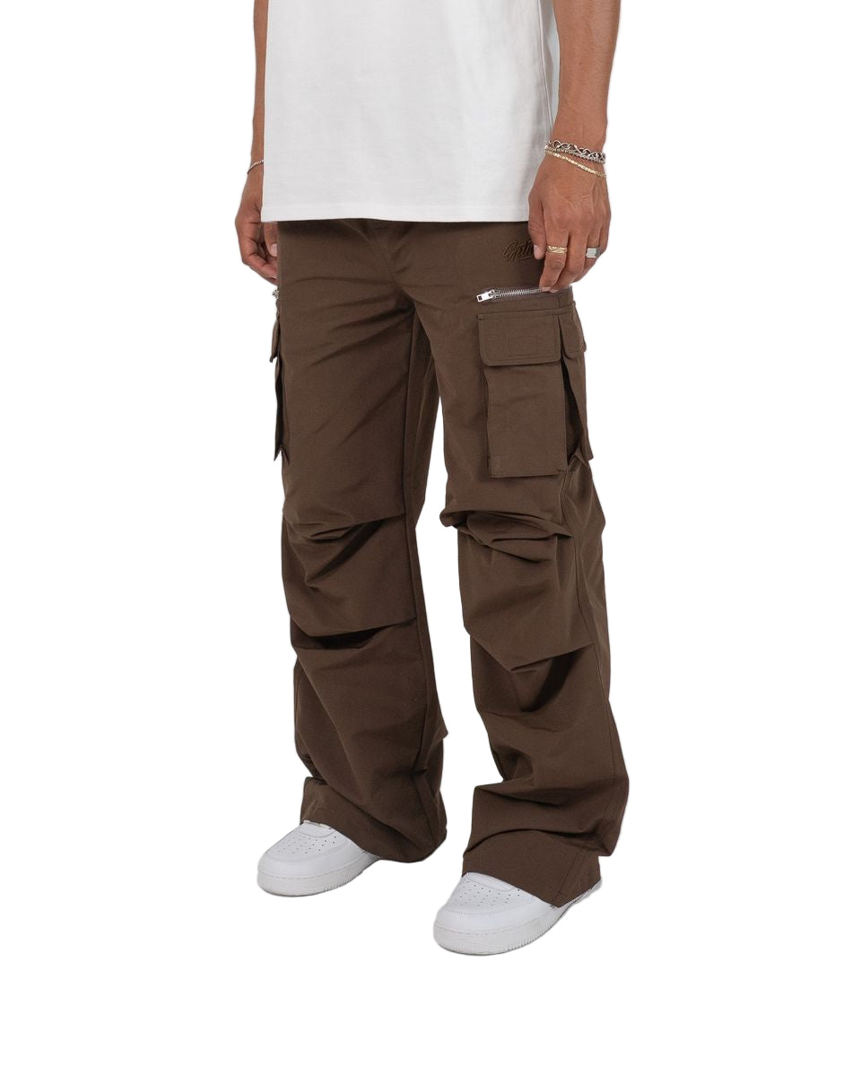 EPTM Mavis Zipper Cargo Pants Brown