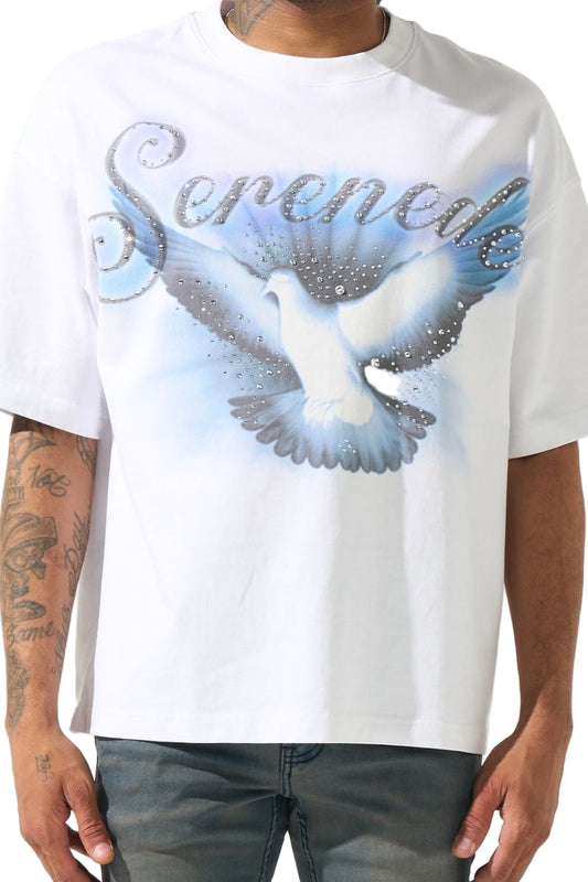 SERENEDE Celestial Logo Tee White