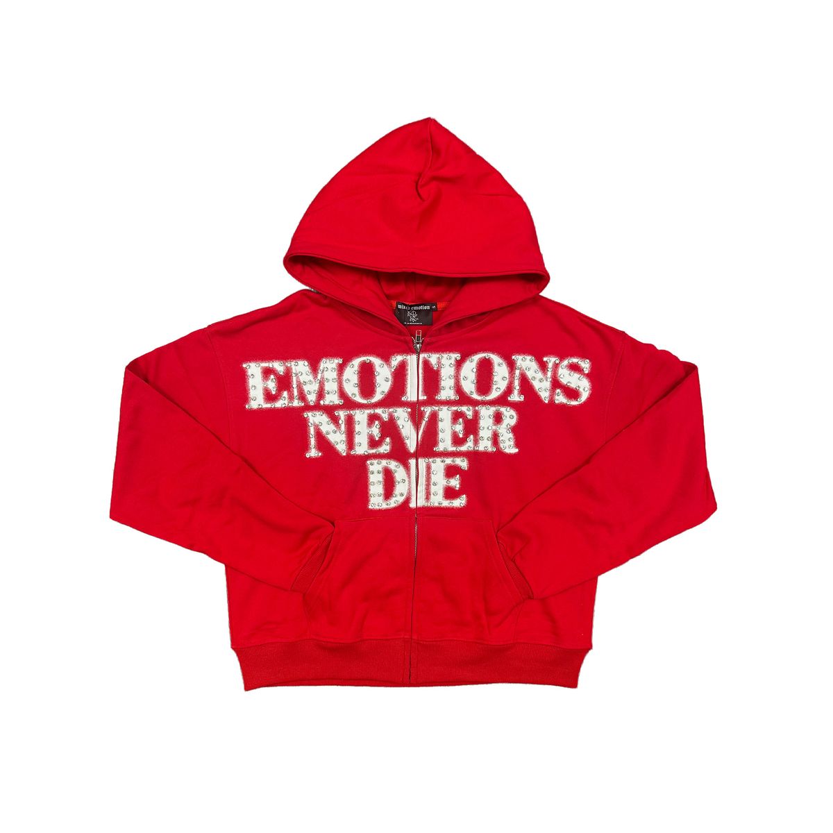Mixed Emotion Emotions Never Die Zip Up Hoodie Red
