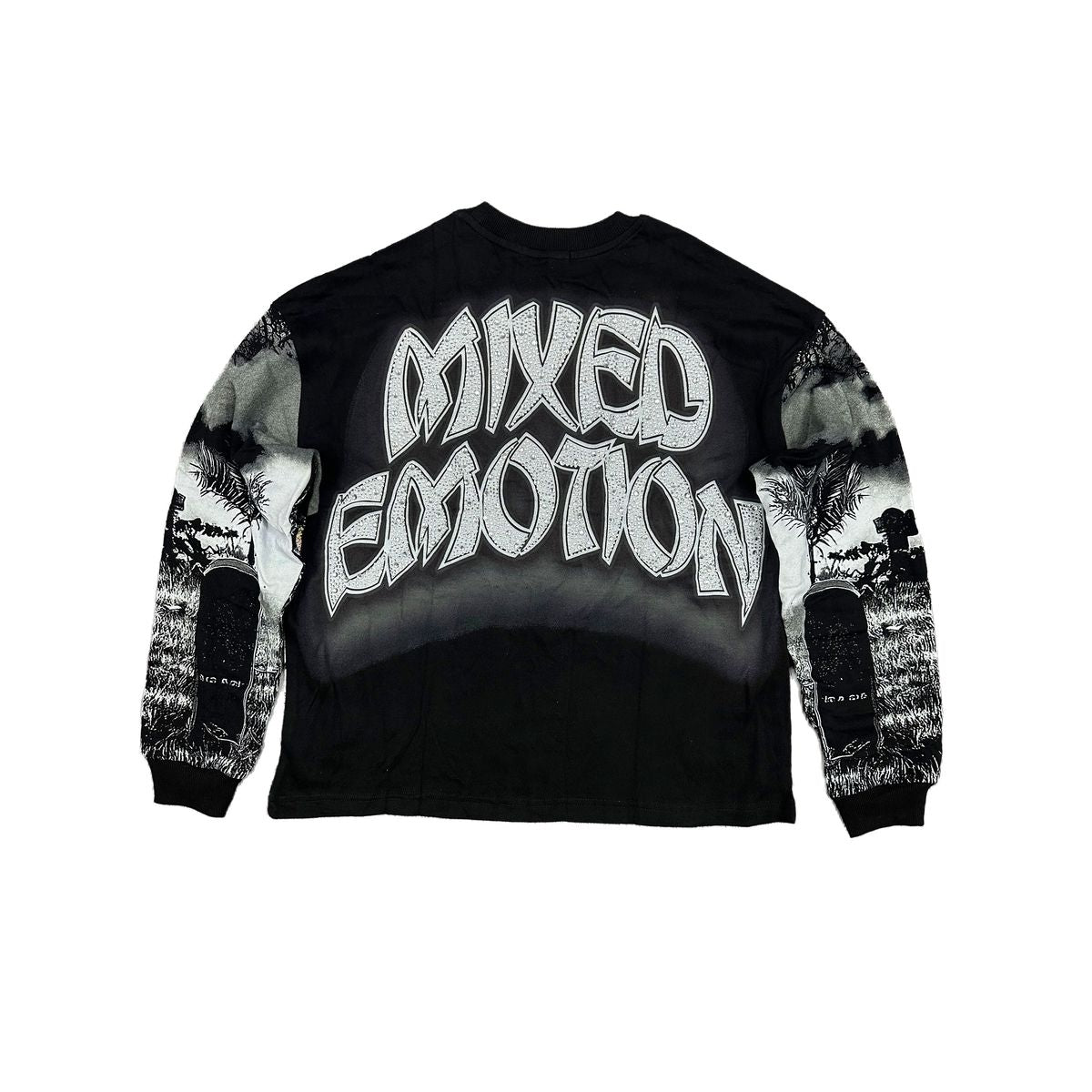 Mixed Emotion Tombstone Long Sleeve Tee Black