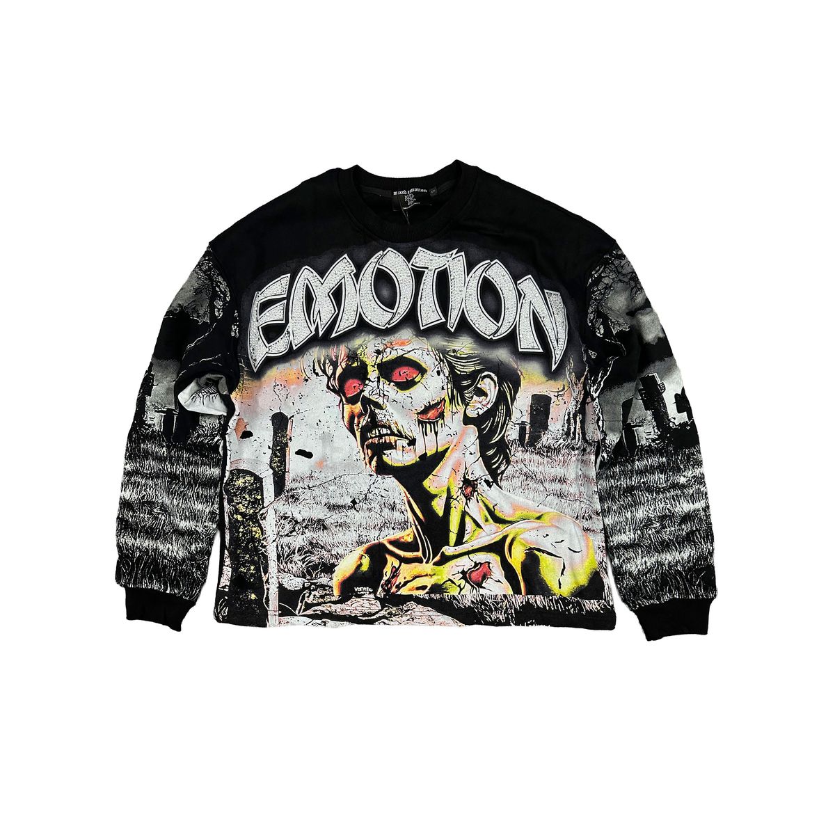 Mixed Emotion Tombstone Long Sleeve Tee Black