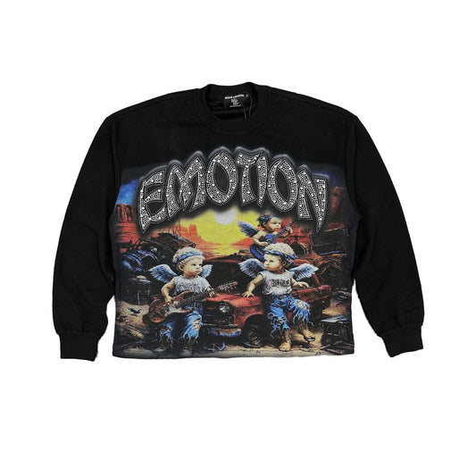 Mixed Emotion Sunrise Thermal Long Sleeve Tee Black