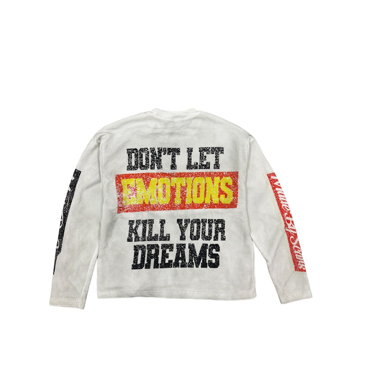 Mixed Emotion Dreams Thermal Long Sleeve Tee White