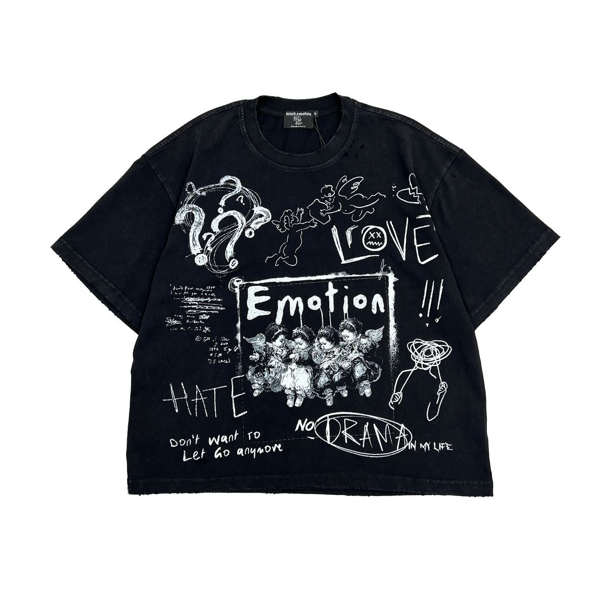Mixed Emotion Angel Chaos Tee Black