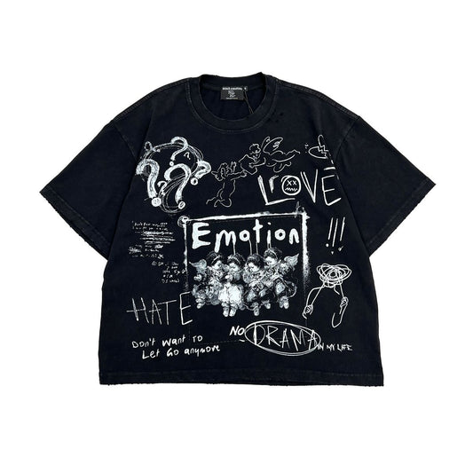 Mixed Emotion Angel Chaos Tee Black