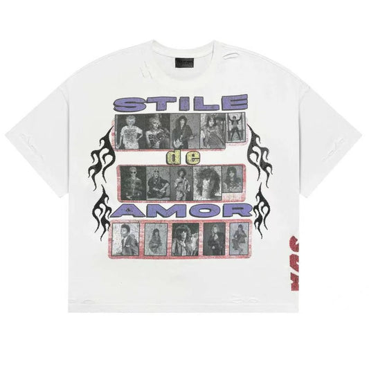 Stile de Amor Fiamme Rock Tee White