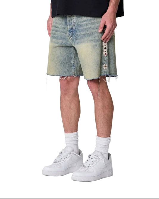 MNML LA Mojave Denim Shorts Vintage Blue