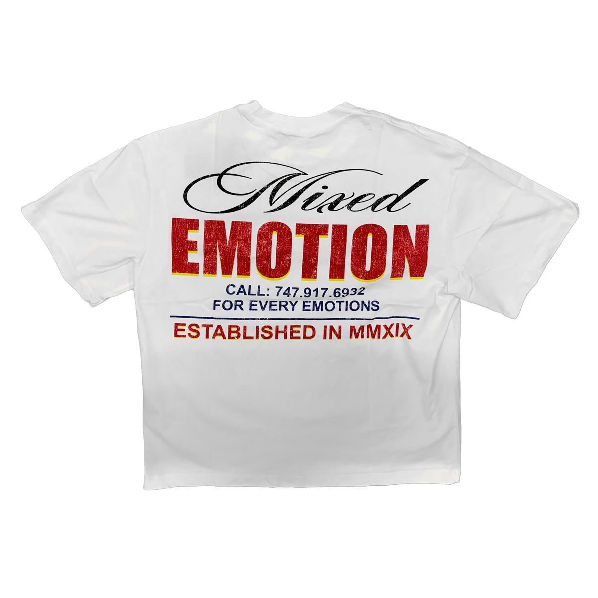 Mixed Emotion MMXIX Lottery Tee White