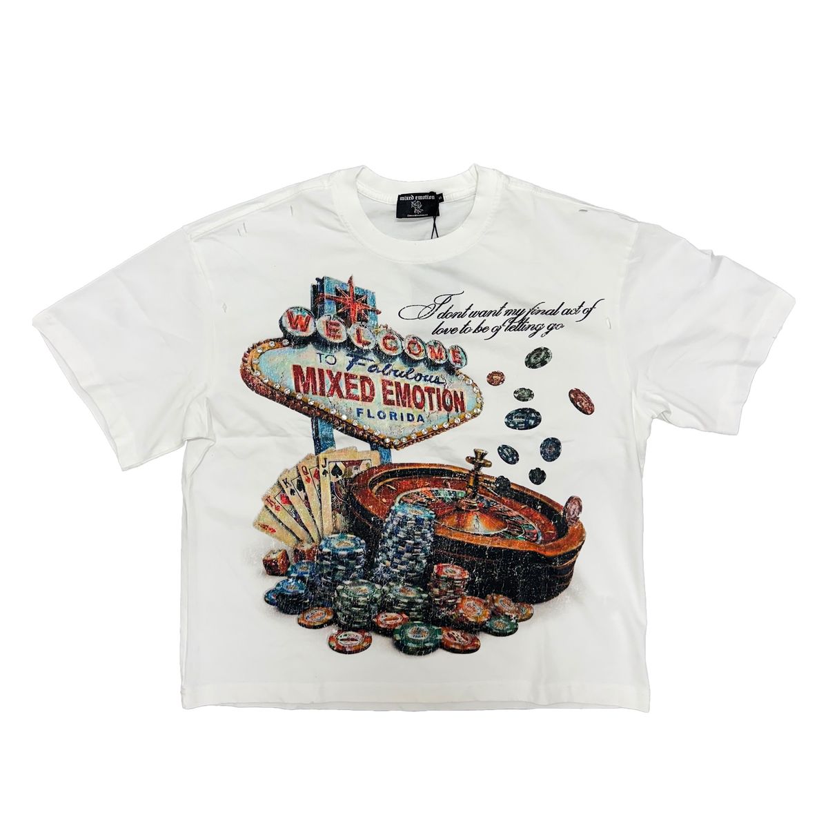 Mixed Emotion MMXIX Lottery Tee White
