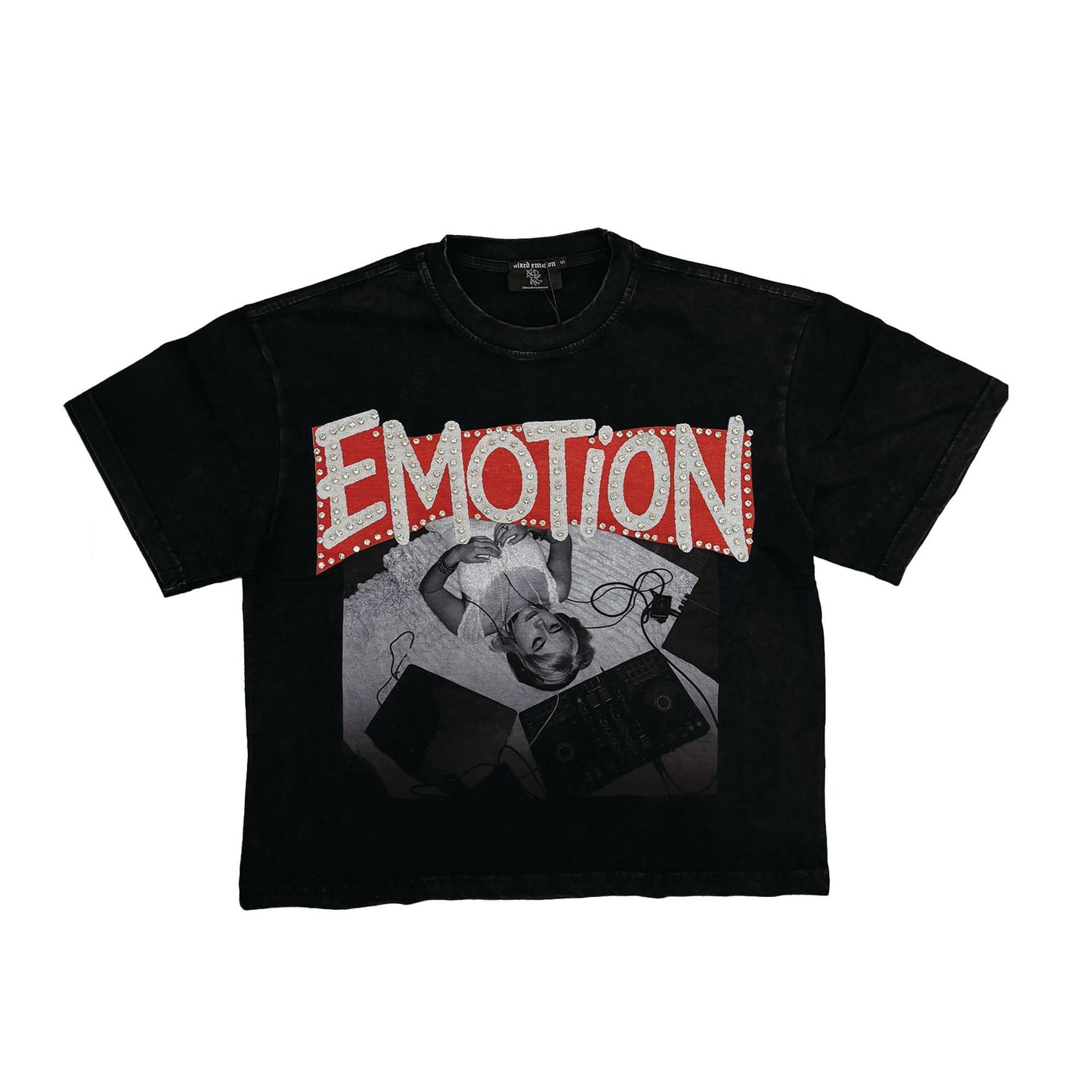 Mixed Emotion Headphone Tunes Tee Black