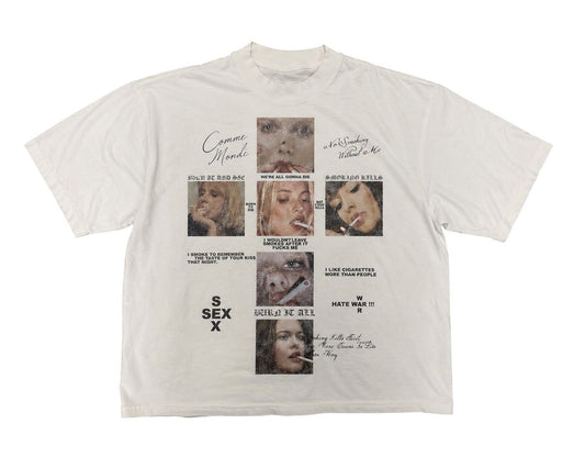 Comme Monde Cigarette Tee White